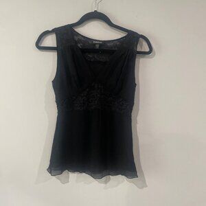 bebe Black Silk Top Size XS